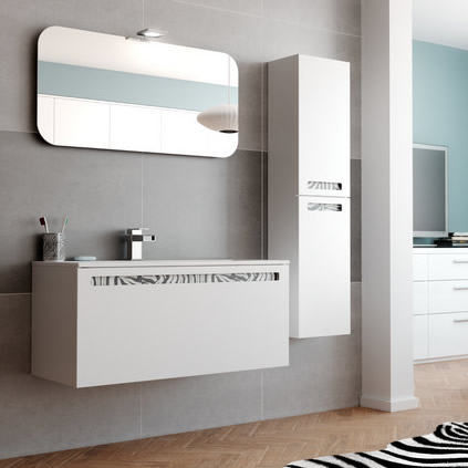 Mereway Zebra print modular bathroom furniture